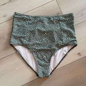 Polka Dot High-Waisted Bikini Bottom
